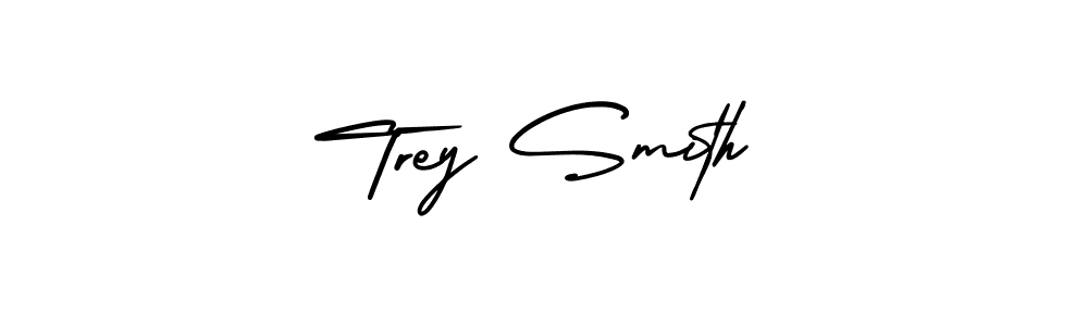 How to make Trey Smith name signature. Use AmerikaSignatureDemo-Regular style for creating short signs online. This is the latest handwritten sign. Trey Smith signature style 3 images and pictures png