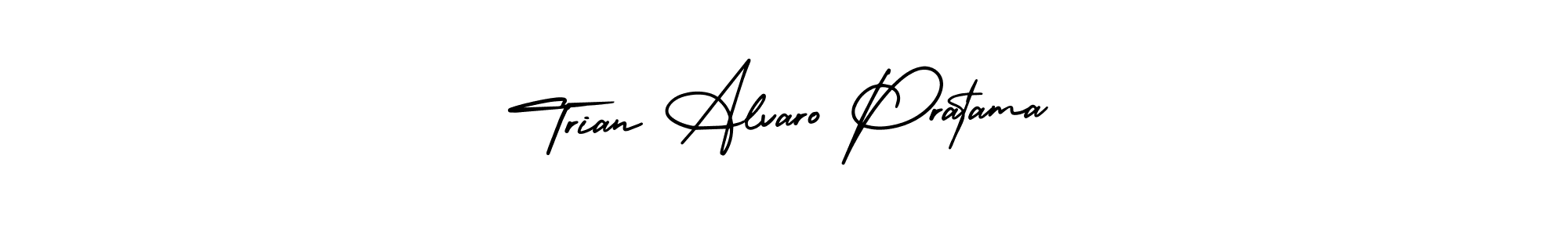 How to Draw Trian Alvaro Pratama signature style? AmerikaSignatureDemo-Regular is a latest design signature styles for name Trian Alvaro Pratama. Trian Alvaro Pratama signature style 3 images and pictures png