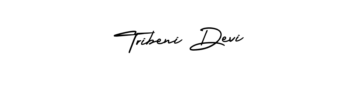 Tribeni Devi stylish signature style. Best Handwritten Sign (AmerikaSignatureDemo-Regular) for my name. Handwritten Signature Collection Ideas for my name Tribeni Devi. Tribeni Devi signature style 3 images and pictures png