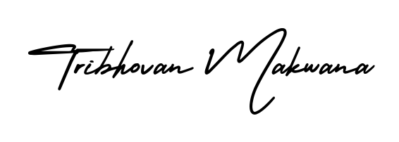 The AmerikaSignatureDemo-Regular font gives name Tribhovan Makwana a signature that looks effortless yet distinguished. Download high-res PNG instantly. Tribhovan Makwana signature style 3 images and pictures png