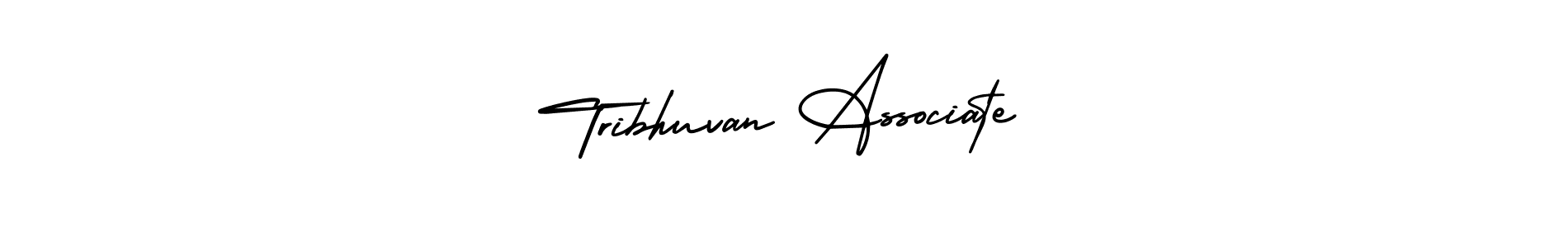 How to make Tribhuvan Associate name signature. Use AmerikaSignatureDemo-Regular style for creating short signs online. This is the latest handwritten sign. Tribhuvan Associate signature style 3 images and pictures png