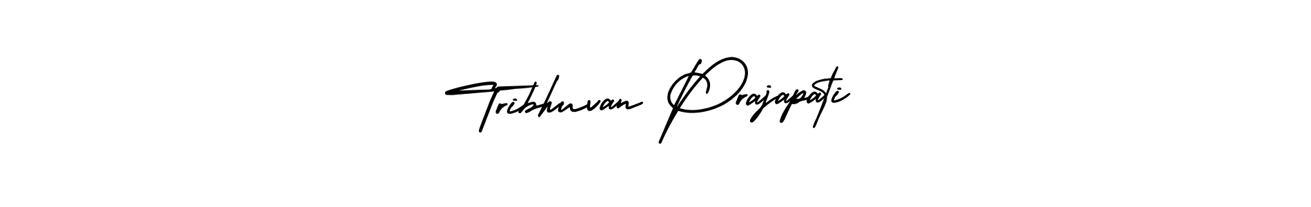 Design your own signature with our free online signature maker. With this signature software, you can create a handwritten (AmerikaSignatureDemo-Regular) signature for name Tribhuvan Prajapati. Tribhuvan Prajapati signature style 3 images and pictures png
