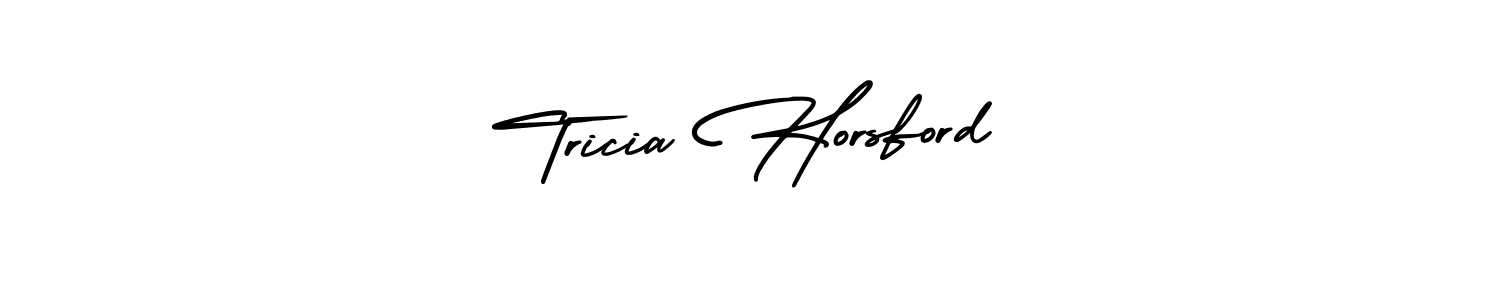 This is the best signature style for the Tricia Horsford name. Also you like these signature font (AmerikaSignatureDemo-Regular). Mix name signature. Tricia Horsford signature style 3 images and pictures png