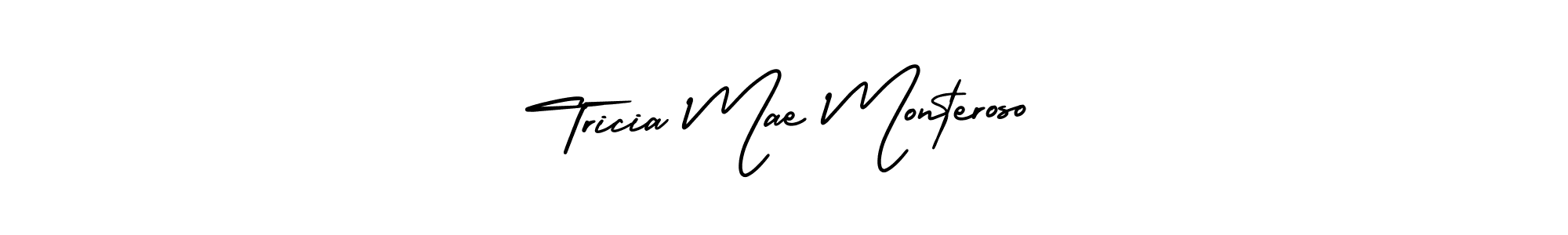 Make a beautiful signature design for name Tricia Mae Monteroso. With this signature (AmerikaSignatureDemo-Regular) style, you can create a handwritten signature for free. Tricia Mae Monteroso signature style 3 images and pictures png