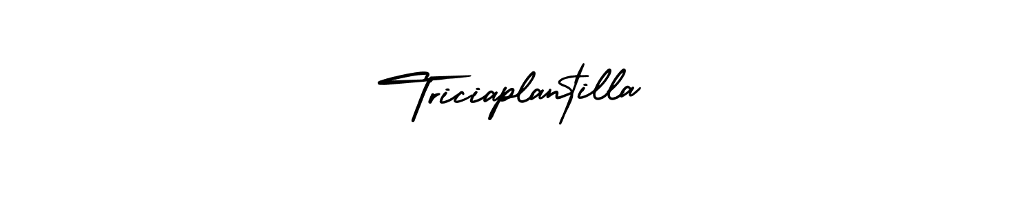 Design your own signature with our free online signature maker. With this signature software, you can create a handwritten (AmerikaSignatureDemo-Regular) signature for name Triciaplantilla. Triciaplantilla signature style 3 images and pictures png