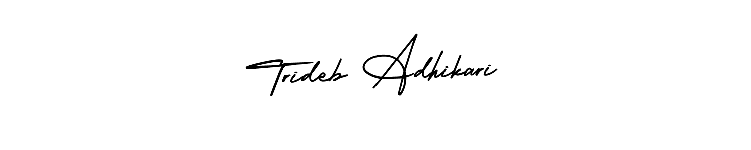 Make a beautiful signature design for name Trideb Adhikari. With this signature (AmerikaSignatureDemo-Regular) style, you can create a handwritten signature for free. Trideb Adhikari signature style 3 images and pictures png