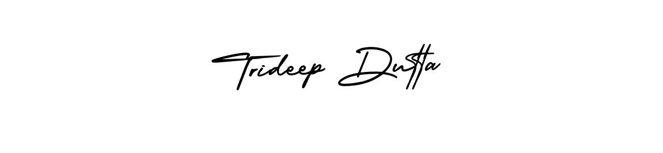 Make a beautiful signature design for name Trideep Dutta. With this signature (AmerikaSignatureDemo-Regular) style, you can create a handwritten signature for free. Trideep Dutta signature style 3 images and pictures png