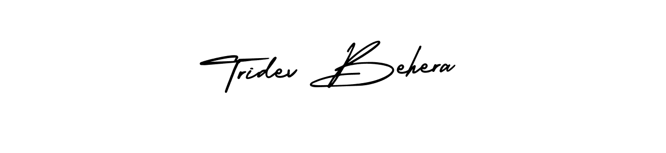 Make a short Tridev Behera signature style. Manage your documents anywhere anytime using AmerikaSignatureDemo-Regular. Create and add eSignatures, submit forms, share and send files easily. Tridev Behera signature style 3 images and pictures png
