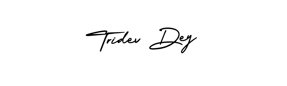 Create a beautiful signature design for name Tridev Dey. With this signature (AmerikaSignatureDemo-Regular) fonts, you can make a handwritten signature for free. Tridev Dey signature style 3 images and pictures png