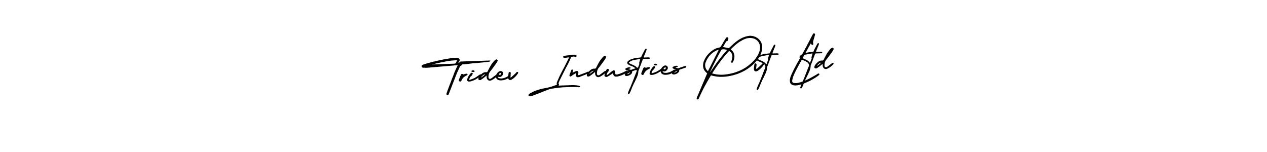 This is the best signature style for the Tridev Industries Pvt Ltd name. Also you like these signature font (AmerikaSignatureDemo-Regular). Mix name signature. Tridev Industries Pvt Ltd signature style 3 images and pictures png