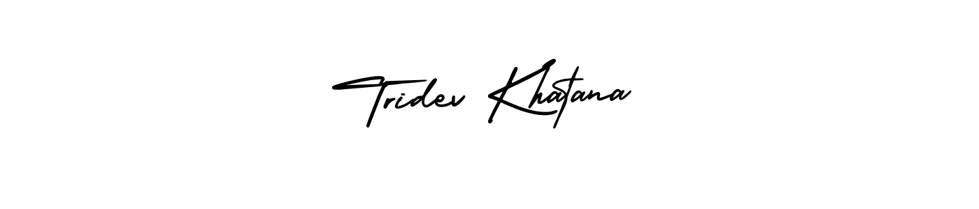 Make a beautiful signature design for name Tridev Khatana. With this signature (AmerikaSignatureDemo-Regular) style, you can create a handwritten signature for free. Tridev Khatana signature style 3 images and pictures png