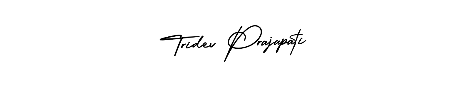 It looks lik you need a new signature style for name Tridev Prajapati. Design unique handwritten (AmerikaSignatureDemo-Regular) signature with our free signature maker in just a few clicks. Tridev Prajapati signature style 3 images and pictures png