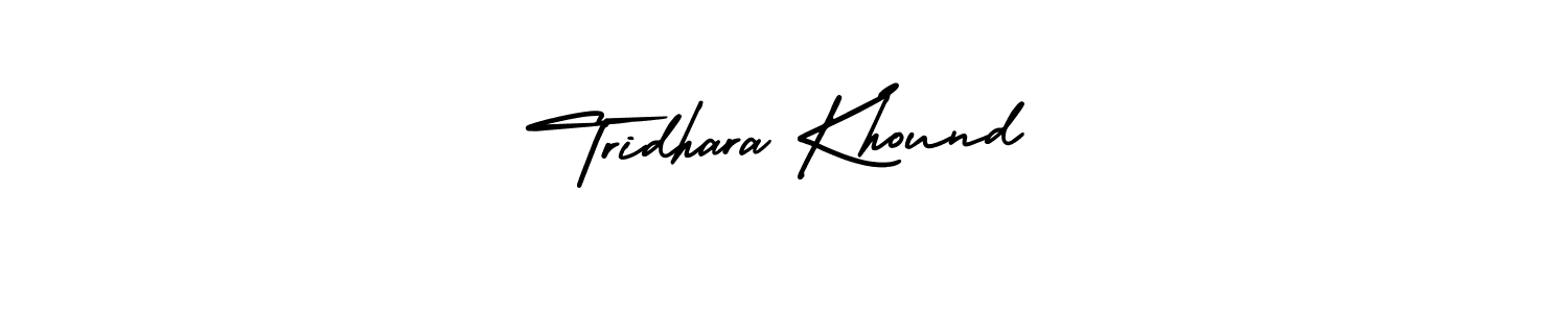 Create a beautiful signature design for name Tridhara Khound. With this signature (AmerikaSignatureDemo-Regular) fonts, you can make a handwritten signature for free. Tridhara Khound signature style 3 images and pictures png