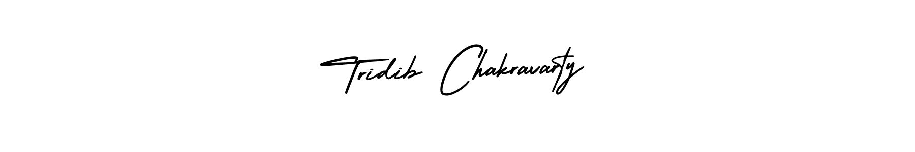 You should practise on your own different ways (AmerikaSignatureDemo-Regular) to write your name (Tridib Chakravarty) in signature. don't let someone else do it for you. Tridib Chakravarty signature style 3 images and pictures png