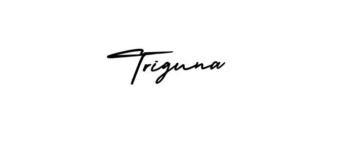 How to Draw Triguna signature style? AmerikaSignatureDemo-Regular is a latest design signature styles for name Triguna. Triguna signature style 3 images and pictures png