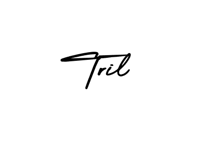 This is the best signature style for the Tril name. Also you like these signature font (AmerikaSignatureDemo-Regular). Mix name signature. Tril signature style 3 images and pictures png