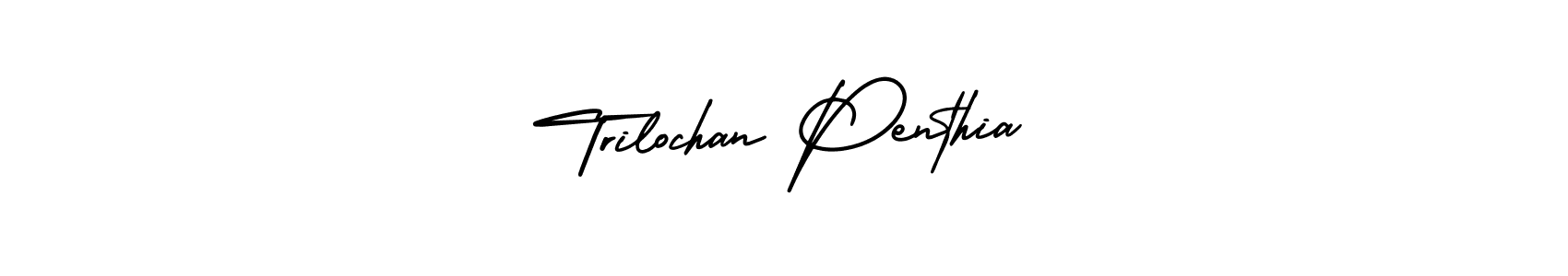 Make a beautiful signature design for name Trilochan Penthia. With this signature (AmerikaSignatureDemo-Regular) style, you can create a handwritten signature for free. Trilochan Penthia signature style 3 images and pictures png