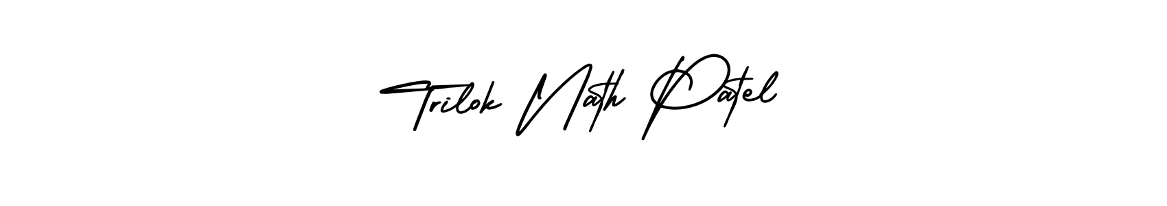 Make a short Trilok Nath Patel signature style. Manage your documents anywhere anytime using AmerikaSignatureDemo-Regular. Create and add eSignatures, submit forms, share and send files easily. Trilok Nath Patel signature style 3 images and pictures png