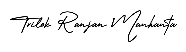 You can use this online signature creator to create a handwritten signature for the name Trilok Ranjan Manhanta. This is the best online autograph maker. Trilok Ranjan Manhanta signature style 3 images and pictures png