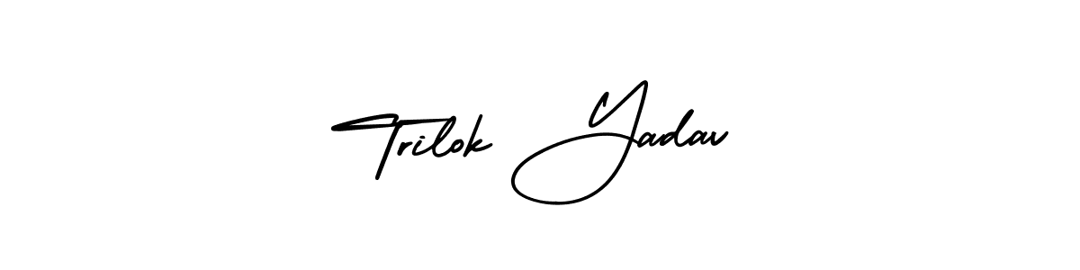 Similarly AmerikaSignatureDemo-Regular is the best handwritten signature design. Signature creator online .You can use it as an online autograph creator for name Trilok Yadav. Trilok Yadav signature style 3 images and pictures png