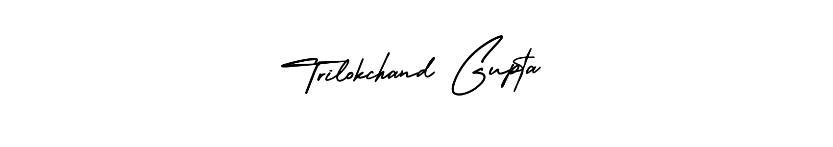 Trilokchand Gupta stylish signature style. Best Handwritten Sign (AmerikaSignatureDemo-Regular) for my name. Handwritten Signature Collection Ideas for my name Trilokchand Gupta. Trilokchand Gupta signature style 3 images and pictures png