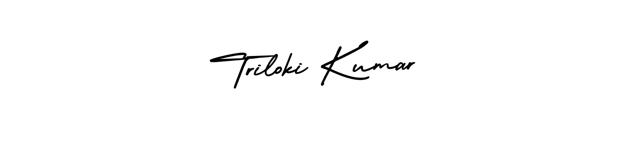 Create a beautiful signature design for name Triloki Kumar. With this signature (AmerikaSignatureDemo-Regular) fonts, you can make a handwritten signature for free. Triloki Kumar signature style 3 images and pictures png