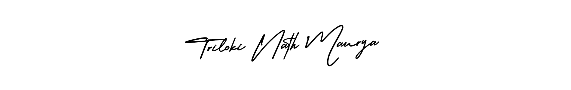 See photos of Triloki Nath Maurya official signature by Spectra . Check more albums & portfolios. Read reviews & check more about AmerikaSignatureDemo-Regular font. Triloki Nath Maurya signature style 3 images and pictures png