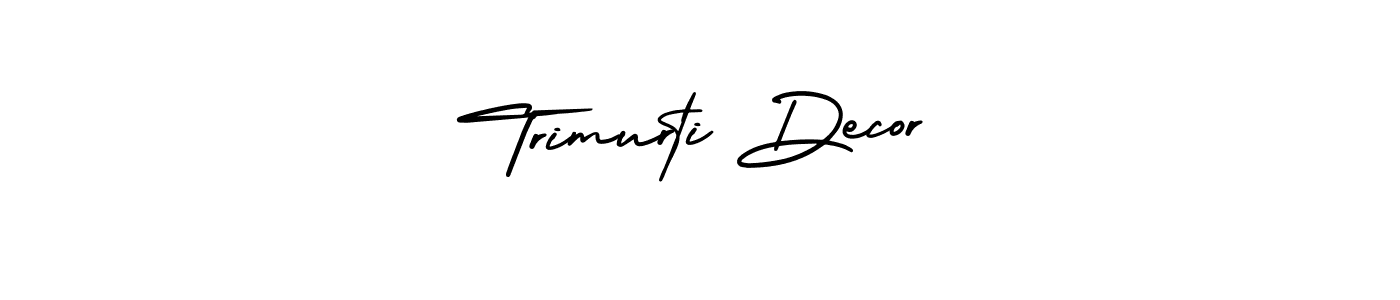 Check out images of Autograph of Trimurti Decor name. Actor Trimurti Decor Signature Style. AmerikaSignatureDemo-Regular is a professional sign style online. Trimurti Decor signature style 3 images and pictures png