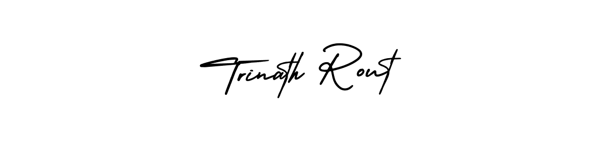 It looks lik you need a new signature style for name Trinath Rout. Design unique handwritten (AmerikaSignatureDemo-Regular) signature with our free signature maker in just a few clicks. Trinath Rout signature style 3 images and pictures png