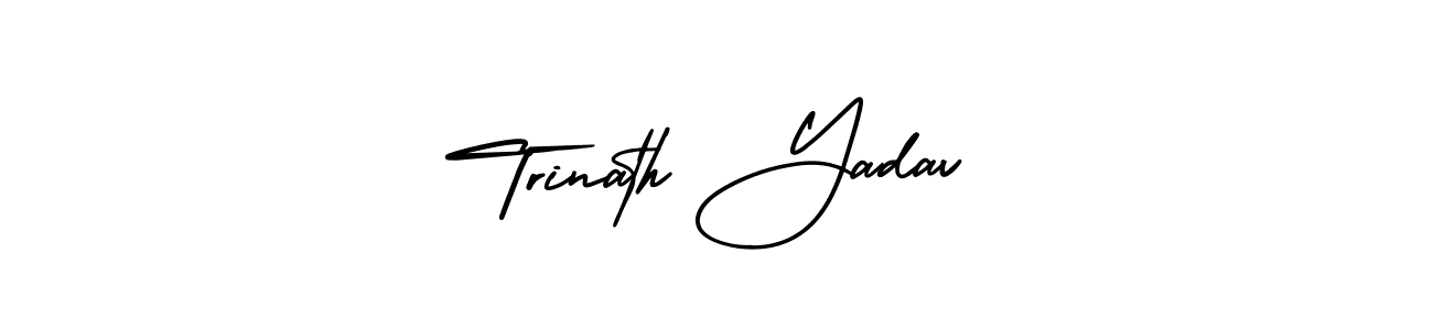Trinath Yadav stylish signature style. Best Handwritten Sign (AmerikaSignatureDemo-Regular) for my name. Handwritten Signature Collection Ideas for my name Trinath Yadav. Trinath Yadav signature style 3 images and pictures png