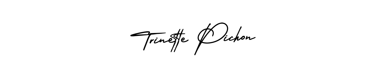 Trinette Pichon stylish signature style. Best Handwritten Sign (AmerikaSignatureDemo-Regular) for my name. Handwritten Signature Collection Ideas for my name Trinette Pichon. Trinette Pichon signature style 3 images and pictures png