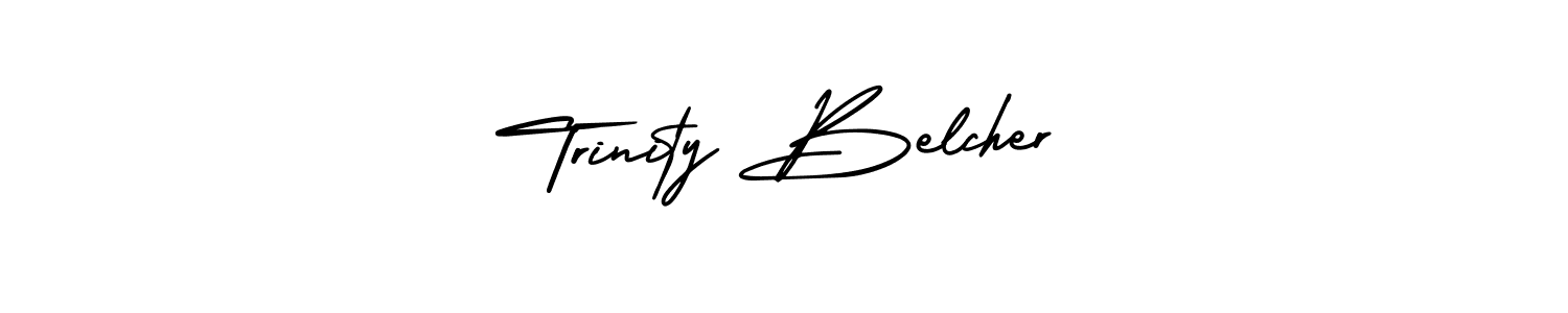 AmerikaSignatureDemo-Regular is a professional signature style that is perfect for those who want to add a touch of class to their signature. It is also a great choice for those who want to make their signature more unique. Get Trinity Belcher name to fancy signature for free. Trinity Belcher signature style 3 images and pictures png