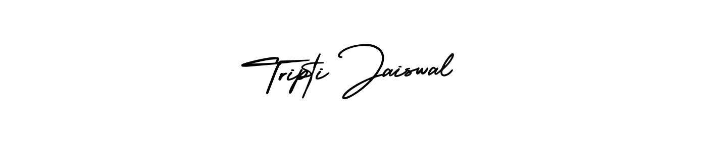 The best way (AmerikaSignatureDemo-Regular) to make a short signature is to pick only two or three words in your name. The name Tripti Jaiswal include a total of six letters. For converting this name. Tripti Jaiswal signature style 3 images and pictures png