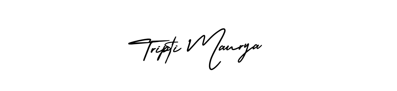 Make a beautiful signature design for name Tripti Maurya. With this signature (AmerikaSignatureDemo-Regular) style, you can create a handwritten signature for free. Tripti Maurya signature style 3 images and pictures png
