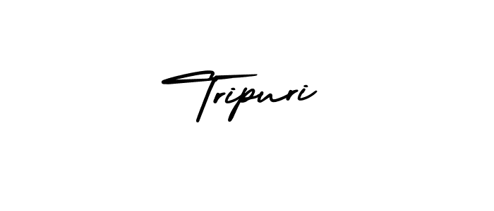 Tripuri stylish signature style. Best Handwritten Sign (AmerikaSignatureDemo-Regular) for my name. Handwritten Signature Collection Ideas for my name Tripuri. Tripuri signature style 3 images and pictures png