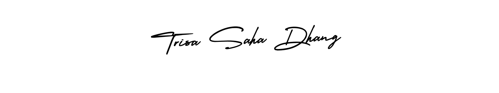 Make a beautiful signature design for name Trisa Saha Dhang. With this signature (AmerikaSignatureDemo-Regular) style, you can create a handwritten signature for free. Trisa Saha Dhang signature style 3 images and pictures png