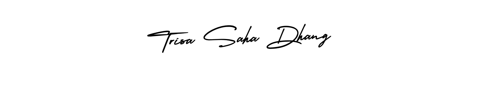 Design your own signature with our free online signature maker. With this signature software, you can create a handwritten (AmerikaSignatureDemo-Regular) signature for name Trisa Saha Dhang. Trisa Saha Dhang signature style 3 images and pictures png