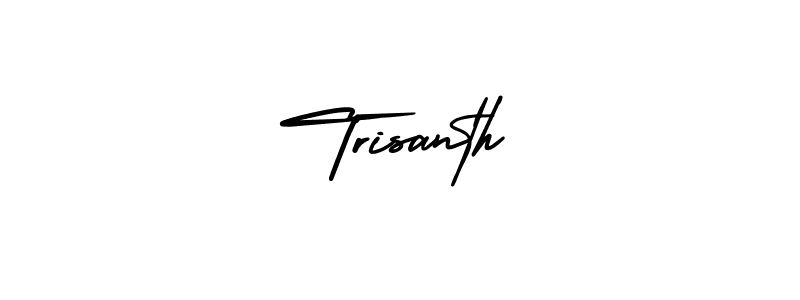 Design your own signature with our free online signature maker. With this signature software, you can create a handwritten (AmerikaSignatureDemo-Regular) signature for name Trisanth. Trisanth signature style 3 images and pictures png