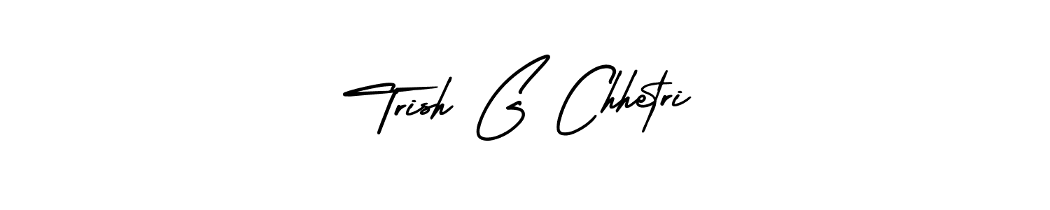 Also You can easily find your signature by using the search form. We will create Trish G Chhetri name handwritten signature images for you free of cost using AmerikaSignatureDemo-Regular sign style. Trish G Chhetri signature style 3 images and pictures png