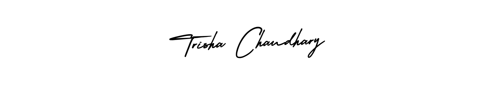 How to make Trisha Chaudhary signature? AmerikaSignatureDemo-Regular is a professional autograph style. Create handwritten signature for Trisha Chaudhary name. Trisha Chaudhary signature style 3 images and pictures png