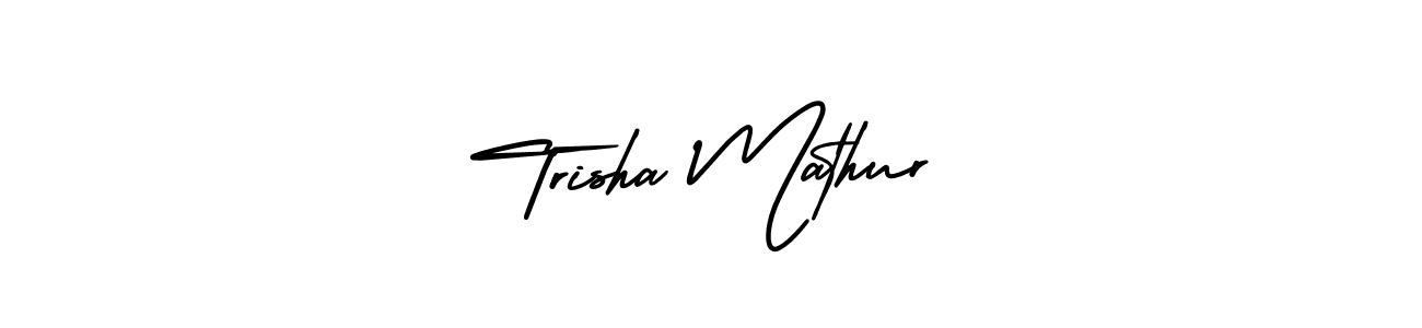 It looks lik you need a new signature style for name Trisha Mathur. Design unique handwritten (AmerikaSignatureDemo-Regular) signature with our free signature maker in just a few clicks. Trisha Mathur signature style 3 images and pictures png