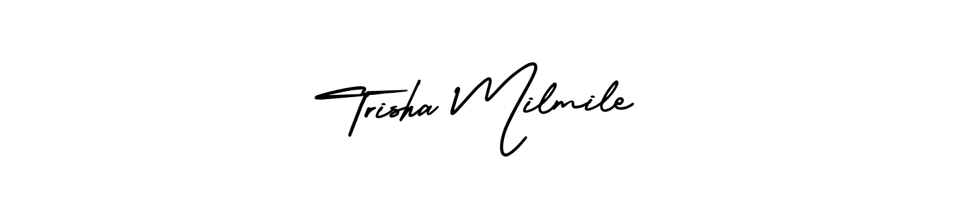 Check out images of Autograph of Trisha Milmile name. Actor Trisha Milmile Signature Style. AmerikaSignatureDemo-Regular is a professional sign style online. Trisha Milmile signature style 3 images and pictures png