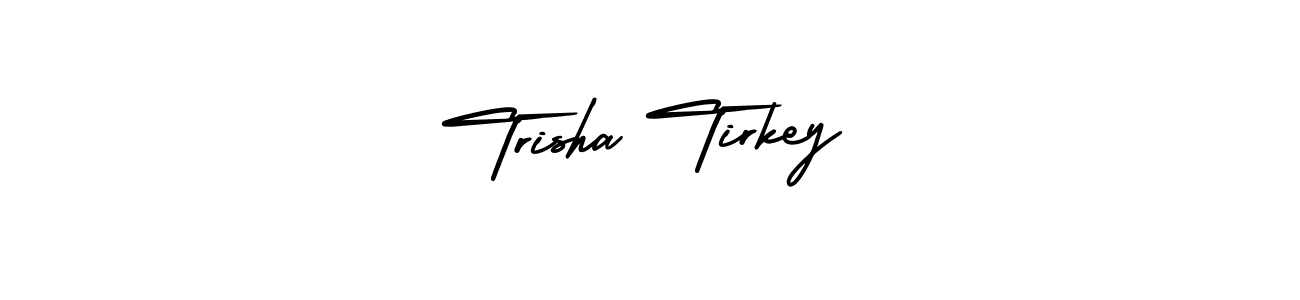Trisha Tirkey stylish signature style. Best Handwritten Sign (AmerikaSignatureDemo-Regular) for my name. Handwritten Signature Collection Ideas for my name Trisha Tirkey. Trisha Tirkey signature style 3 images and pictures png