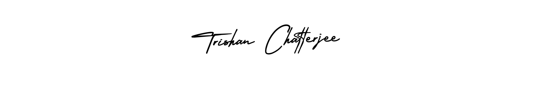 How to make Trishan Chatterjee name signature. Use AmerikaSignatureDemo-Regular style for creating short signs online. This is the latest handwritten sign. Trishan Chatterjee signature style 3 images and pictures png
