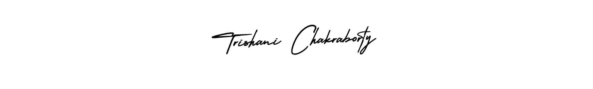 Create a beautiful signature design for name Trishani Chakraborty. With this signature (AmerikaSignatureDemo-Regular) fonts, you can make a handwritten signature for free. Trishani Chakraborty signature style 3 images and pictures png