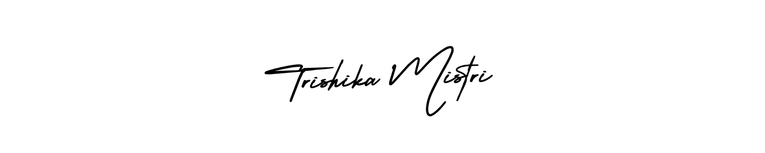 It looks lik you need a new signature style for name Trishika Mistri. Design unique handwritten (AmerikaSignatureDemo-Regular) signature with our free signature maker in just a few clicks. Trishika Mistri signature style 3 images and pictures png