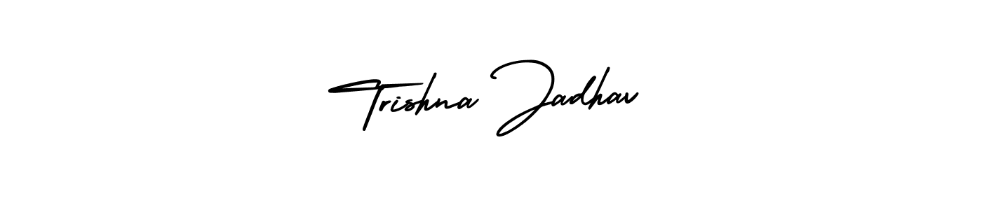 How to Draw Trishna Jadhav signature style? AmerikaSignatureDemo-Regular is a latest design signature styles for name Trishna Jadhav. Trishna Jadhav signature style 3 images and pictures png