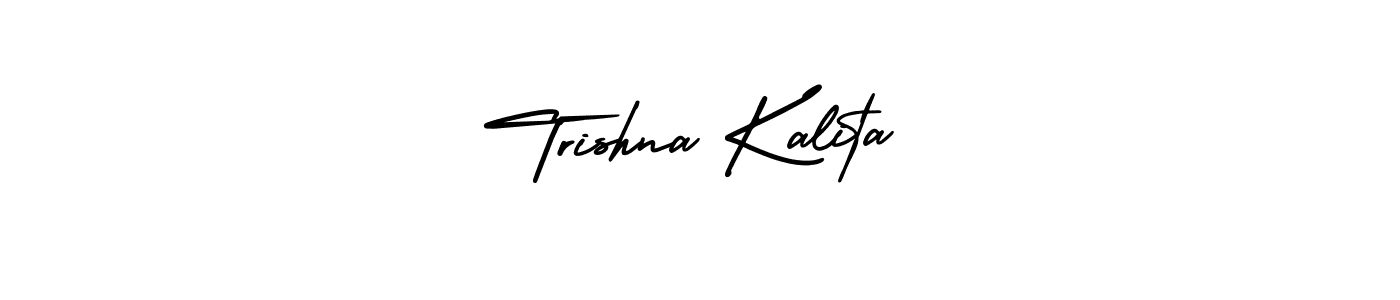 Make a beautiful signature design for name Trishna Kalita. With this signature (AmerikaSignatureDemo-Regular) style, you can create a handwritten signature for free. Trishna Kalita signature style 3 images and pictures png