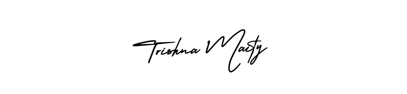 Design your own signature with our free online signature maker. With this signature software, you can create a handwritten (AmerikaSignatureDemo-Regular) signature for name Trishna Maity. Trishna Maity signature style 3 images and pictures png