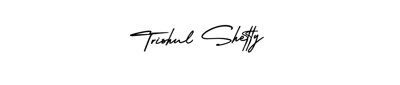 Trishul Shetty stylish signature style. Best Handwritten Sign (AmerikaSignatureDemo-Regular) for my name. Handwritten Signature Collection Ideas for my name Trishul Shetty. Trishul Shetty signature style 3 images and pictures png